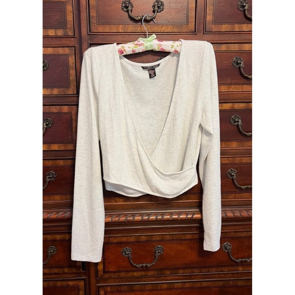 Victoria’s Secret Super Soft Faux-Wrap "ballet" crop top (from set) - NEW! XL - Picture 4 of 6
